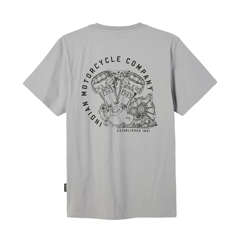 T-shirt homme Circle Engine, gris