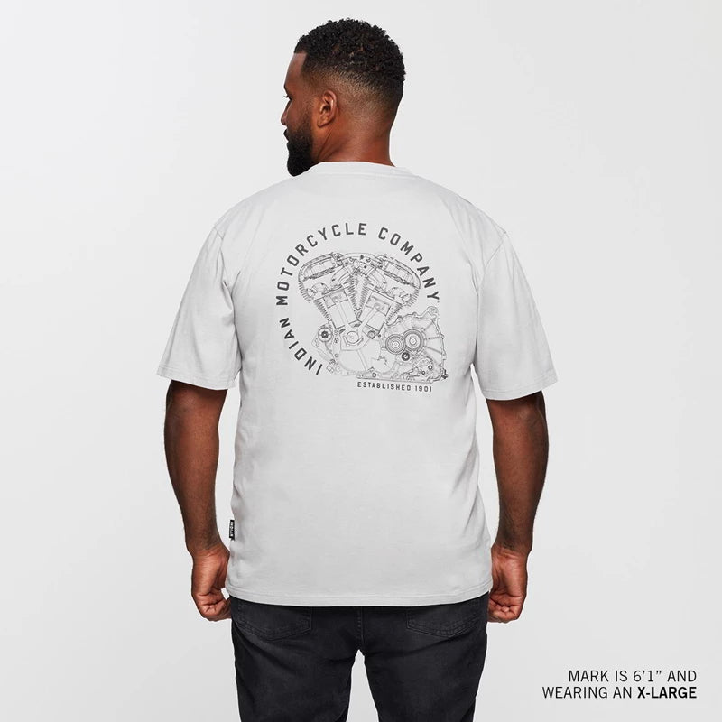T-shirt homme Circle Engine, gris