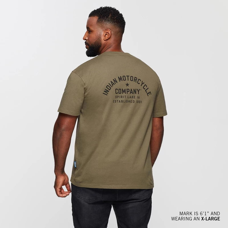 T-shirt IMC Established 1901 pour hommes, kaki