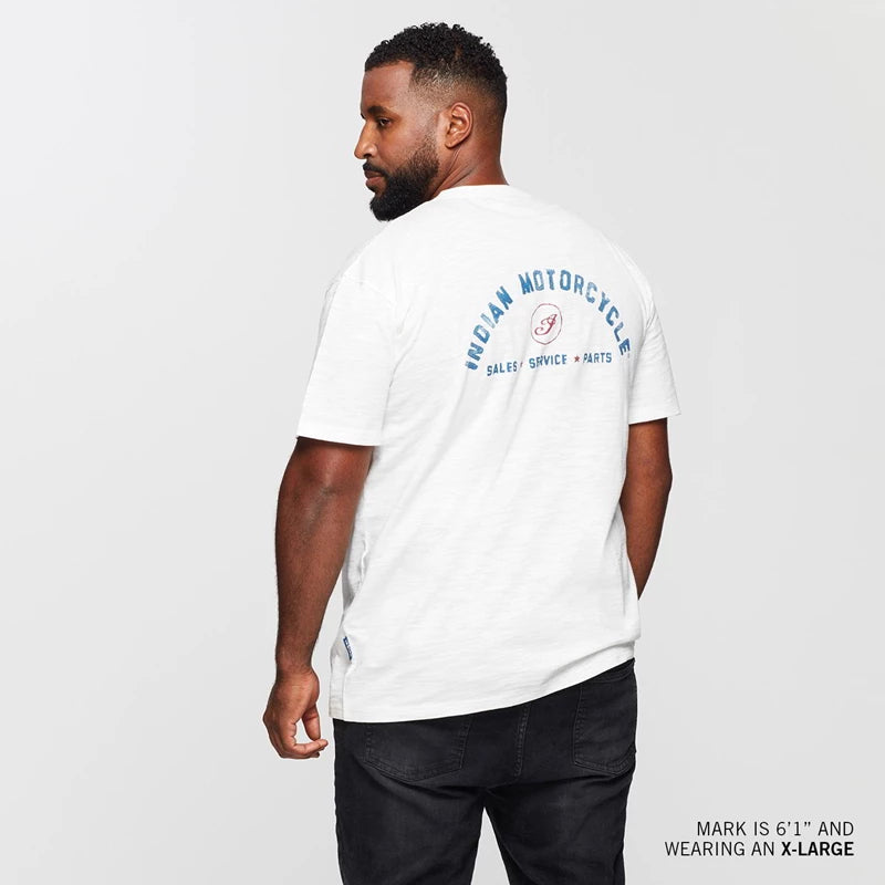 T-shirt hommes Sales Service Parts I Script, blanc