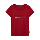 T-shirt 2-Color Foil Script pour femme, rouge