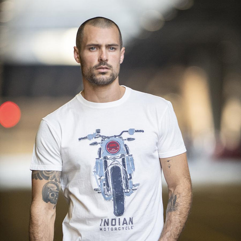 T-shirt FTR1200 Hommes, Blanc - Indian Motorcycle - Boutique en ligne 286973202 équipements moto pas cher