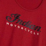 T-shirt 2-Color Foil Script pour femme, rouge - Indian Motorcycle - Boutique en ligne 283329001 équipements moto pas cher