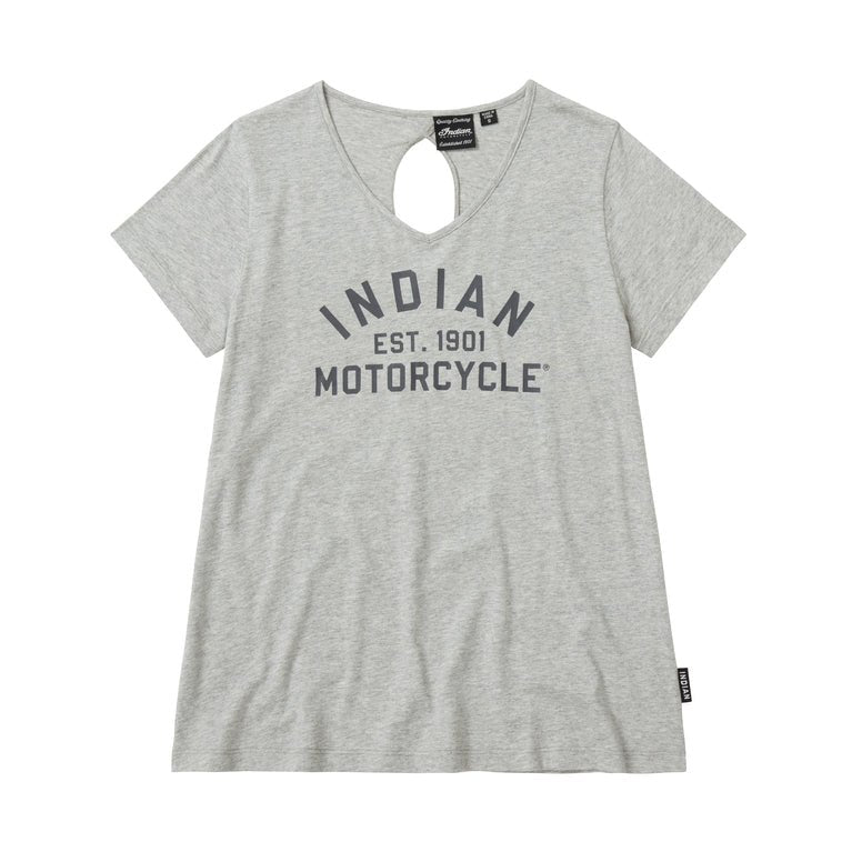 T-SHIRT FEMMES DOS OUVERT, GRIS - Indian Motorcycle - Boutique en ligne 286278301 équipements moto pas cher
