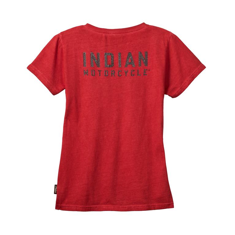T-shirt Starlight, rouge pour Femmes - Indian Motorcycle - Boutique en ligne 286191401 équipements moto pas cher